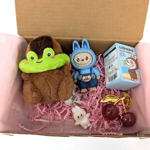 Cute Plush Toy Gift Set for Girls Birthday Graduation Labubu Blind Box